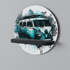 CARAVELLE LEGEND Round Art Shelf In Black Finish