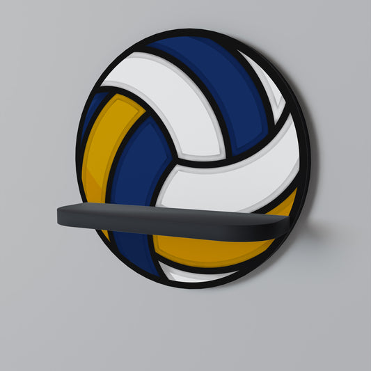 VOLLEYBALL HEED Rund konsthylla i svart finish