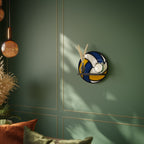 VOLLEYBALL HEED Round Art Shelf In Black Finish