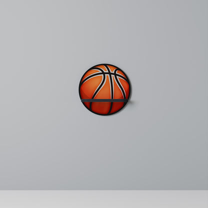 BASKETBALL LUST Rund konsthylla i svart finish