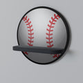 BASEBALL AlLURE Round Art Shelf In Black Finish