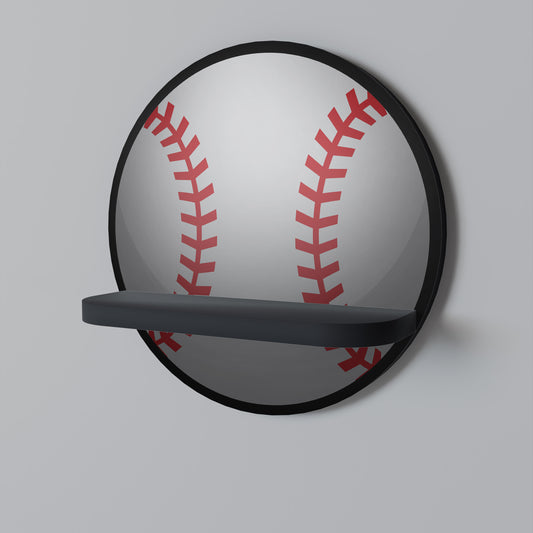 BASEBALL AllURE Rund konsthylla i svart finish