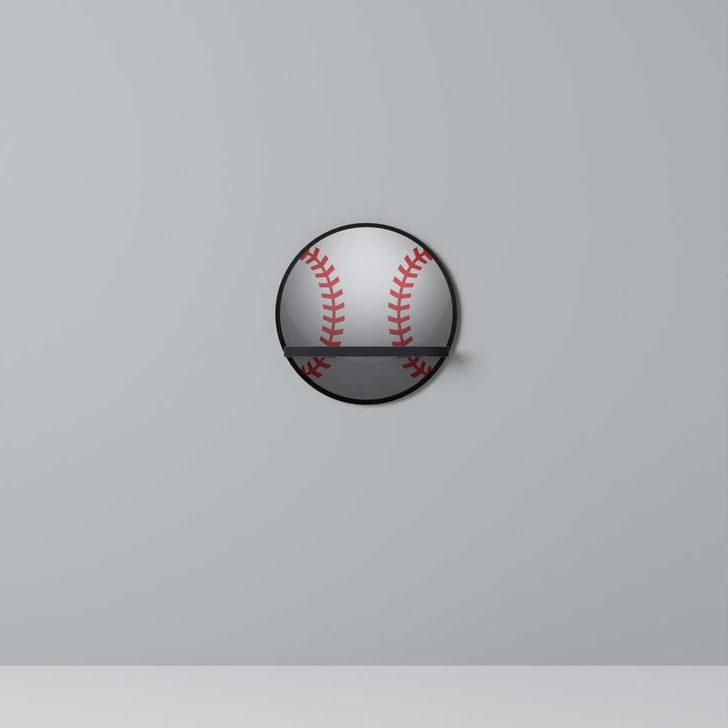 BASEBALL AllURE Rund konsthylla i svart finish