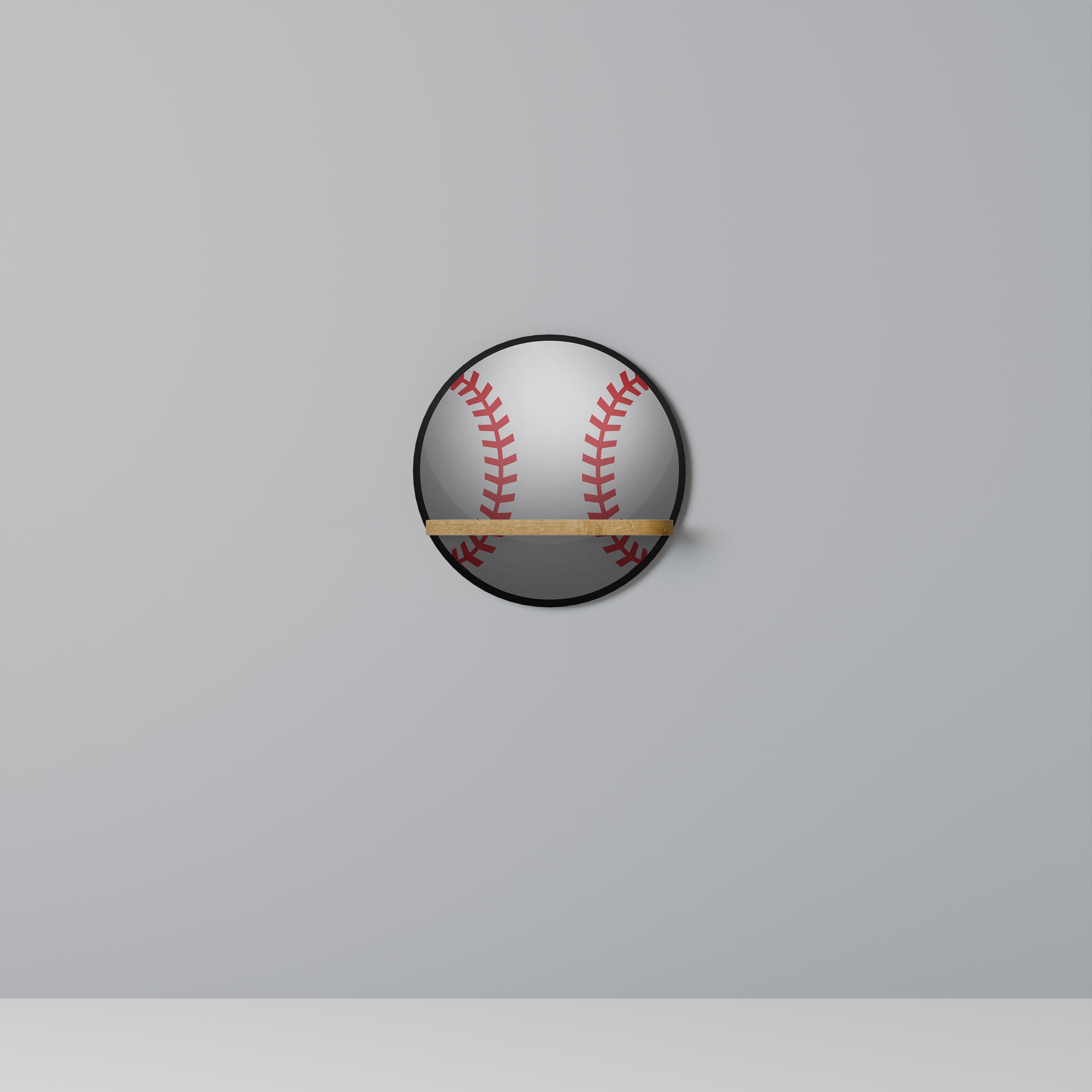 BASEBALL AllURE Rund Konsthylla I Ekeffekt