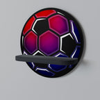 FOOTBALL DREAM Round Art Shelf In Black Finish