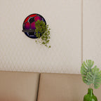 FOOTBALL DREAM Round Art Shelf In Black Finish