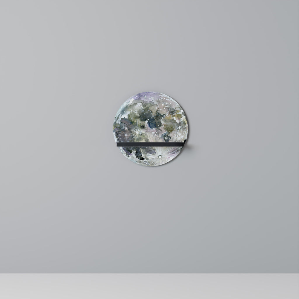 MOON WANDER Rund konsthylla i svart finish