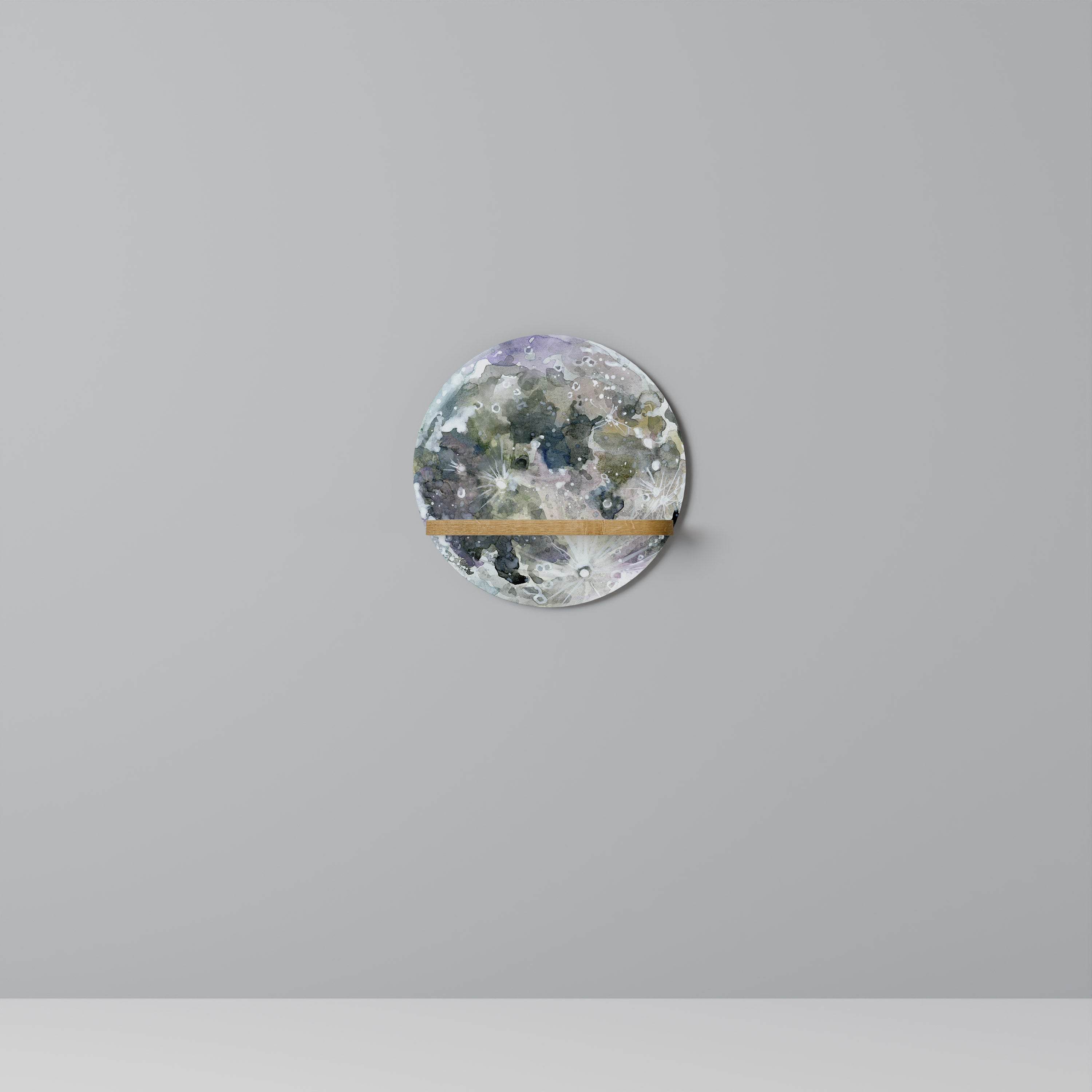 MOON WANDER Rund Konsthylla I Ekeffekt