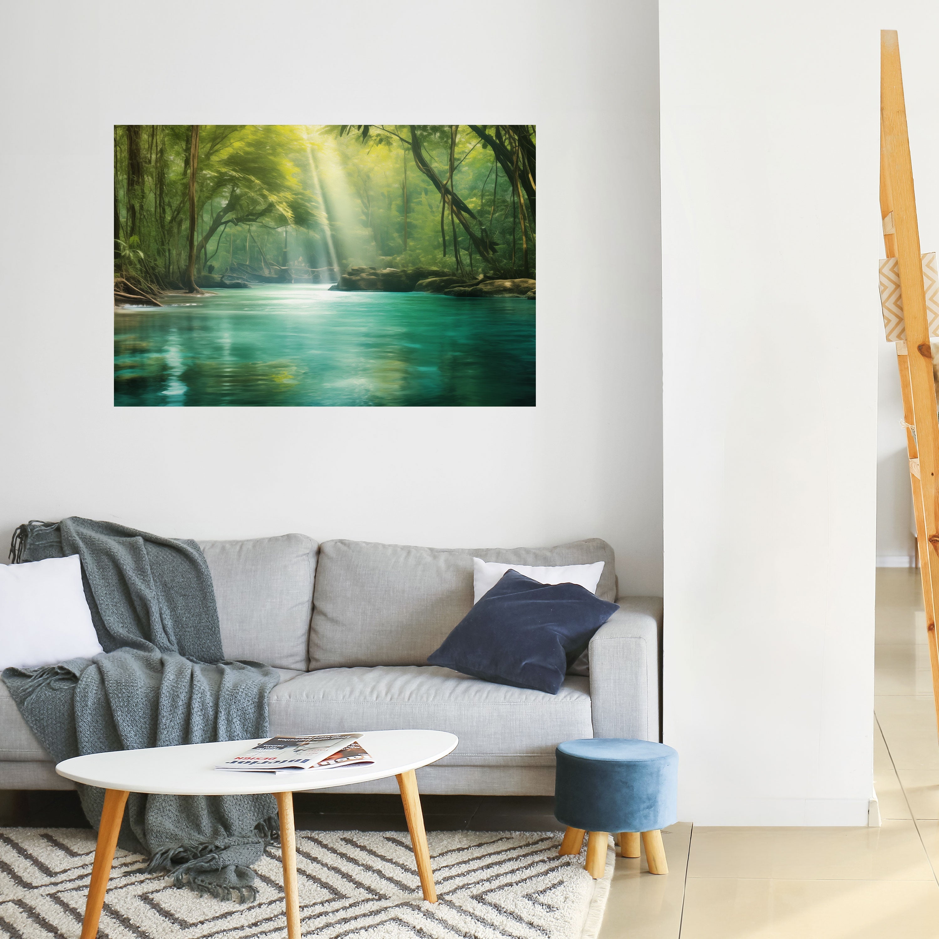 SERENE REFLECTIONS Horisontell poster med självhäftande text