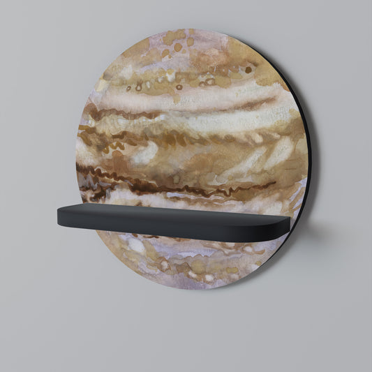 JUPITER WALK Rund konsthylla i svart finish