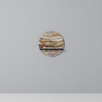 JUPITER WALK Round Art Shelf In Black Finish