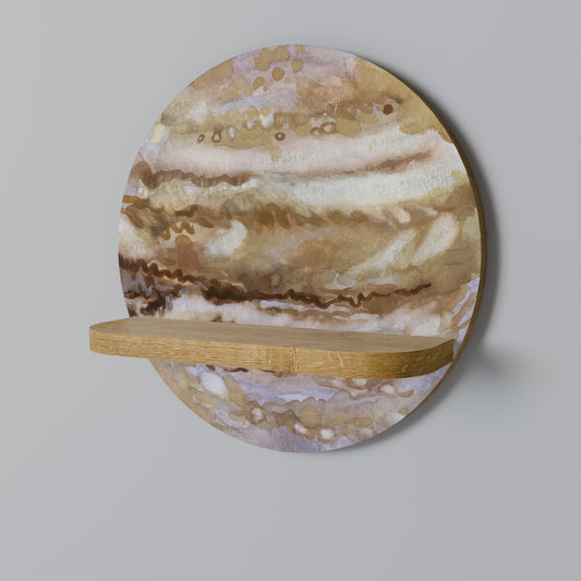JUPITER WALK Rund konsthylla i ekeffekt