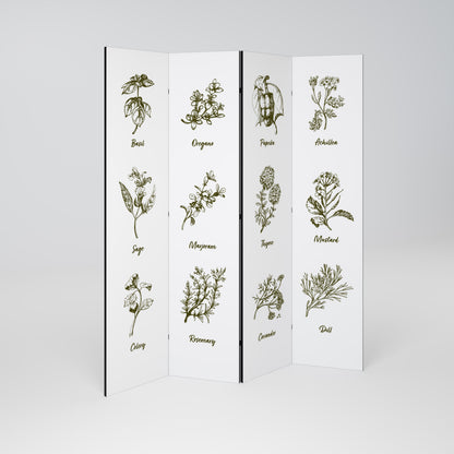 HERBAL FINESSE - ENG Rumsavdelare 4 paneler