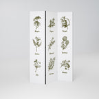 WHISPERS OF WILD HERBS 3-Panel Room Divider
