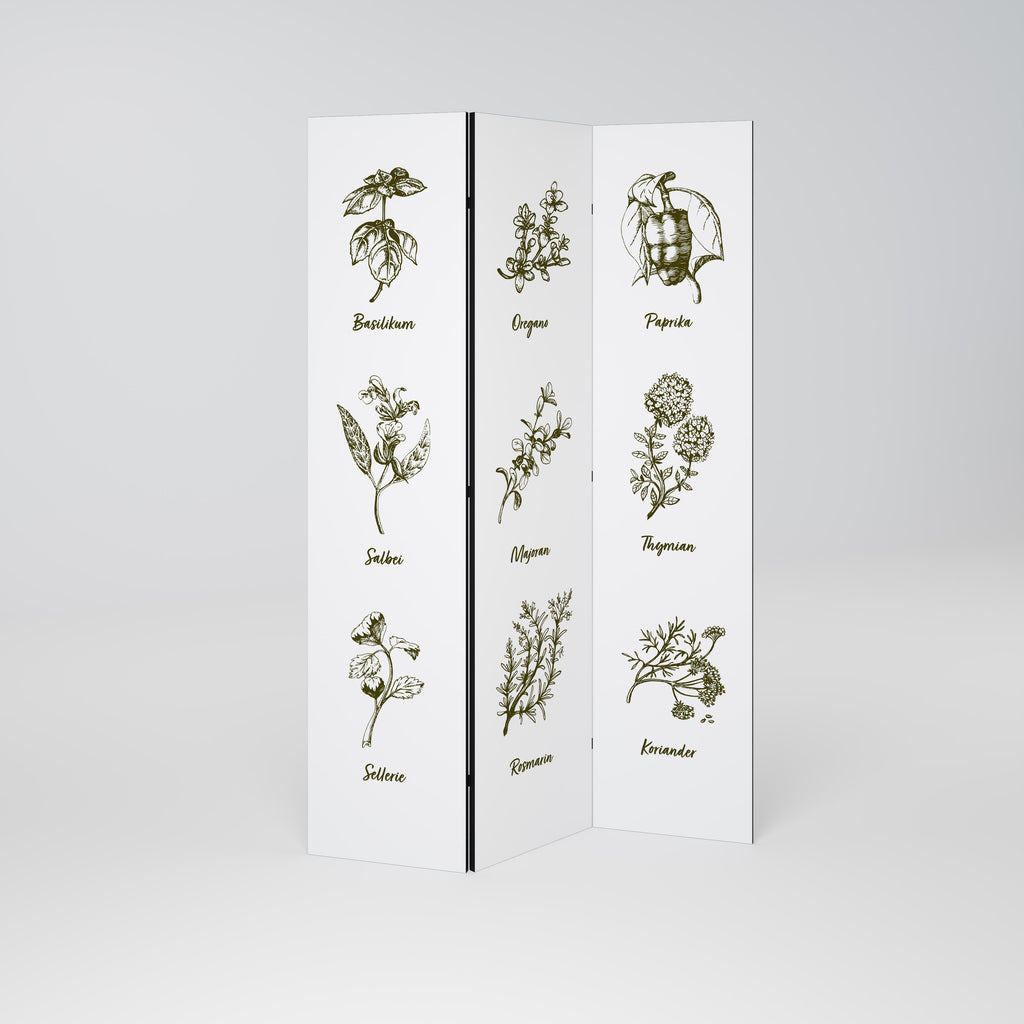 HERBAL FINESSE - DE 3-Panel Room Divider
