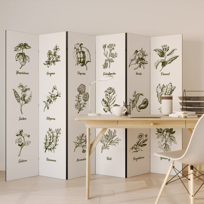 HERBAL FINESSE - DE Decorative 6-Panel Room Divider