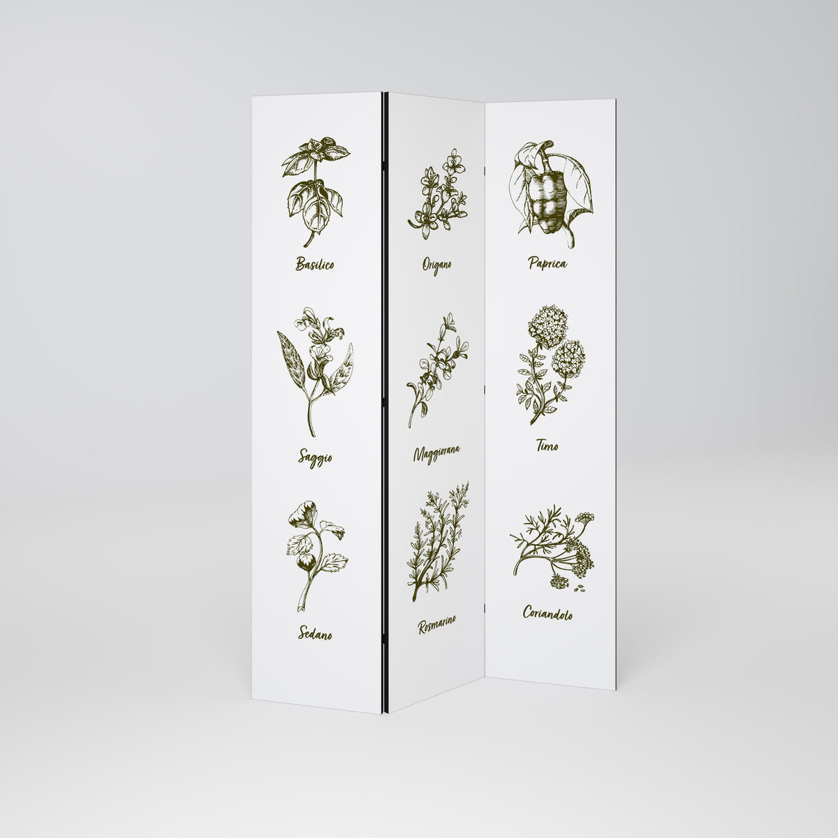 HERBAL FINESSE - IT Dekorativ rumsavdelare – 3 paneler