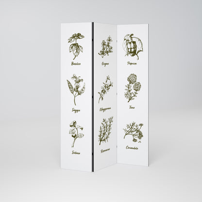 HERBAL FINESSE - IT Dekorativ rumsavdelare – 3 paneler