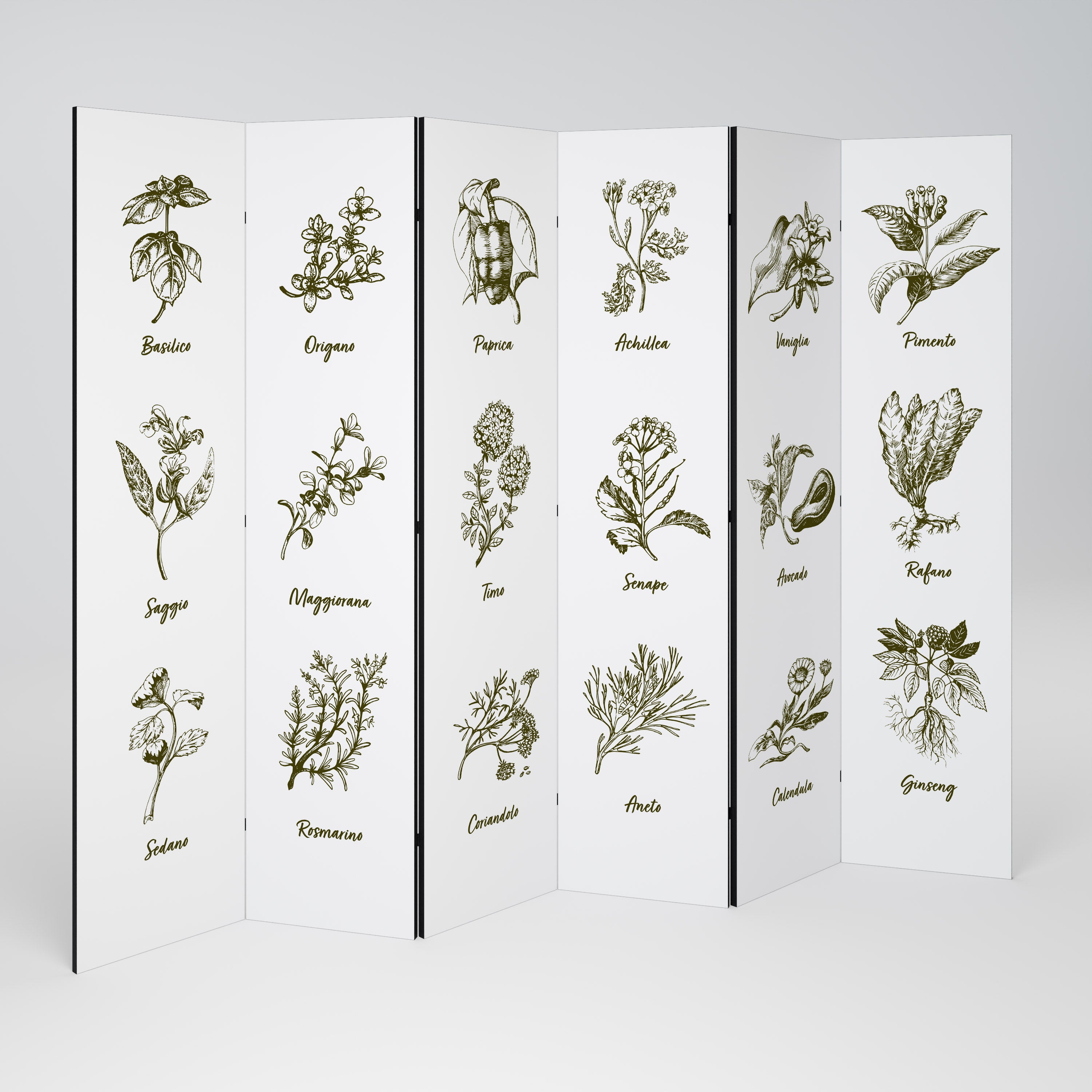 HERBAL FINESSE - IT 6-Panel Room Divider