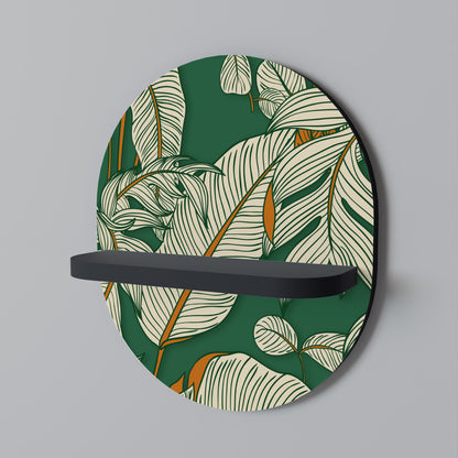 VERDANT PLEASURES Oval konsthylla i svart finish