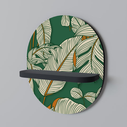 VERDANT PLEASURES Oval konsthylla i svart finish