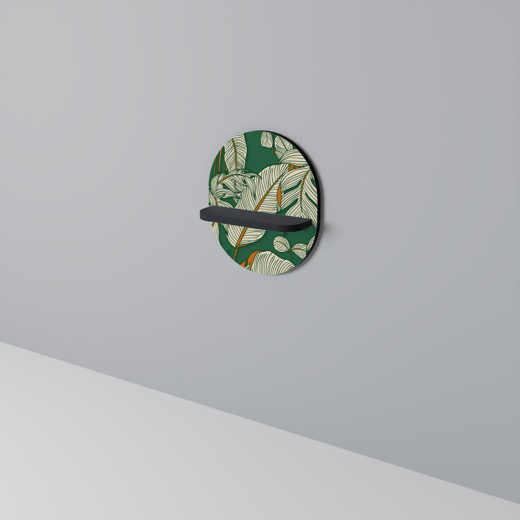 VERDANT PLEASURES Oval konsthylla i svart finish