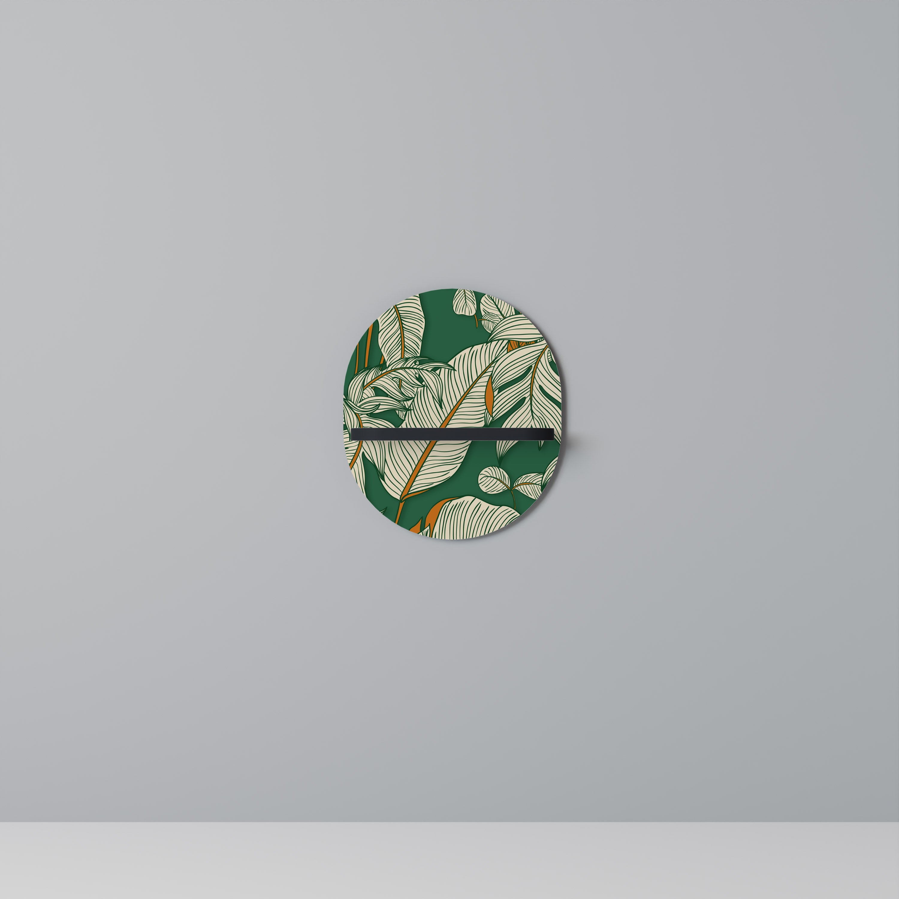 VERDANT PLEASURES Oval konsthylla i svart finish