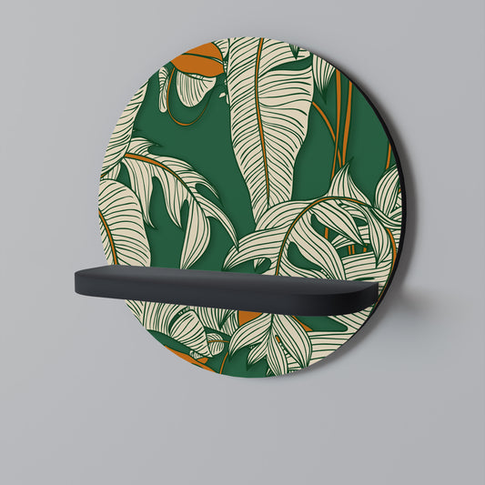 VERDANT PLEASURES Rund konsthylla i svart finish
