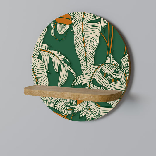 VERDANT PLEASURES Rund konsthylla i ekeffekt