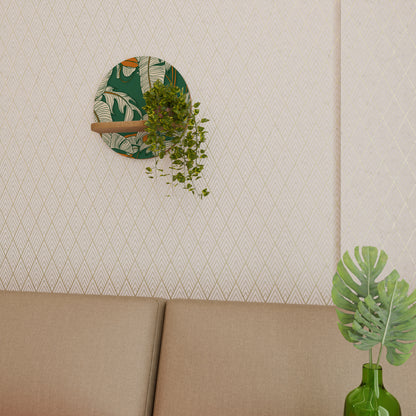 VERDANT PLEASURES Rund konsthylla i ekeffekt