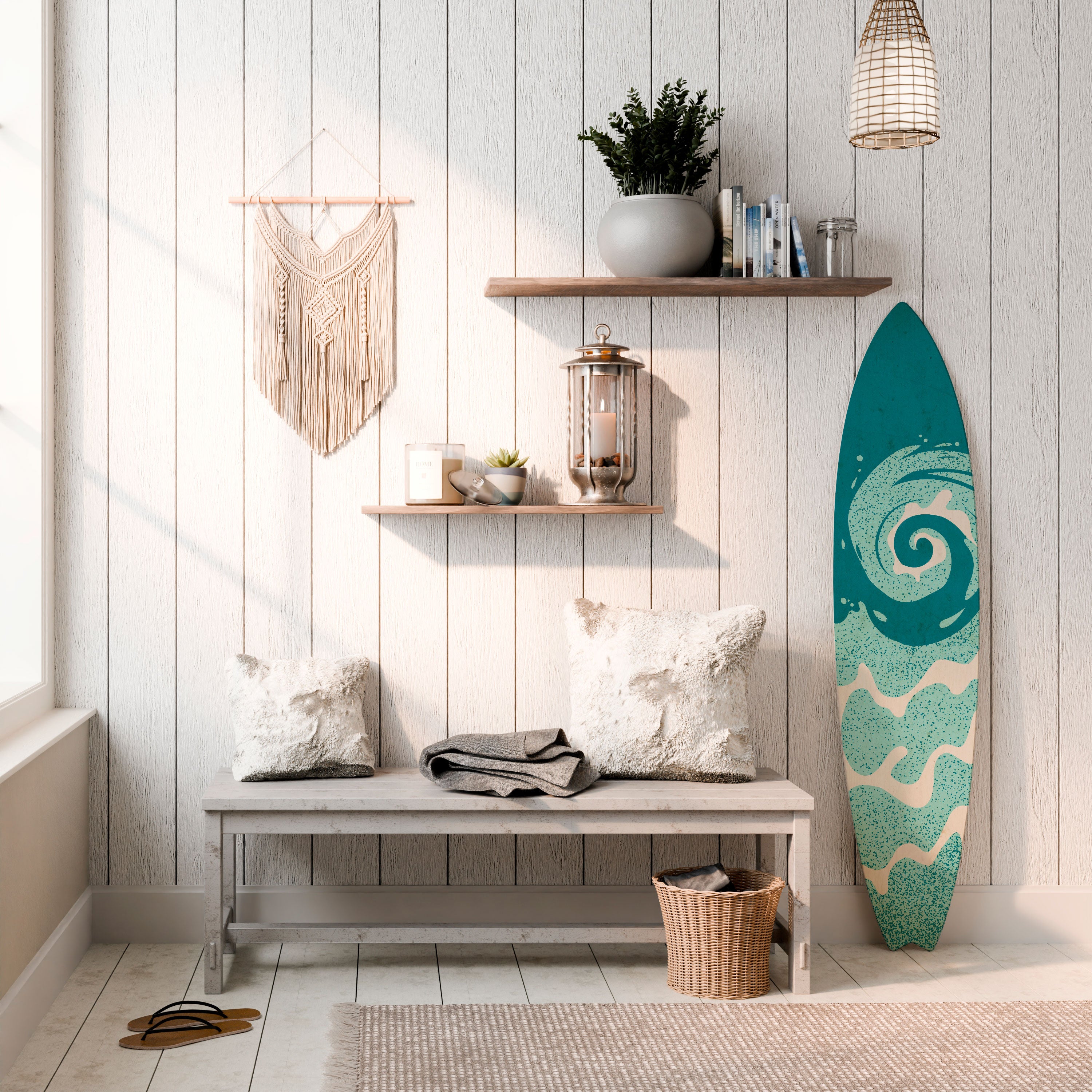 AQUA HELIX Surfboard Decorative Panel