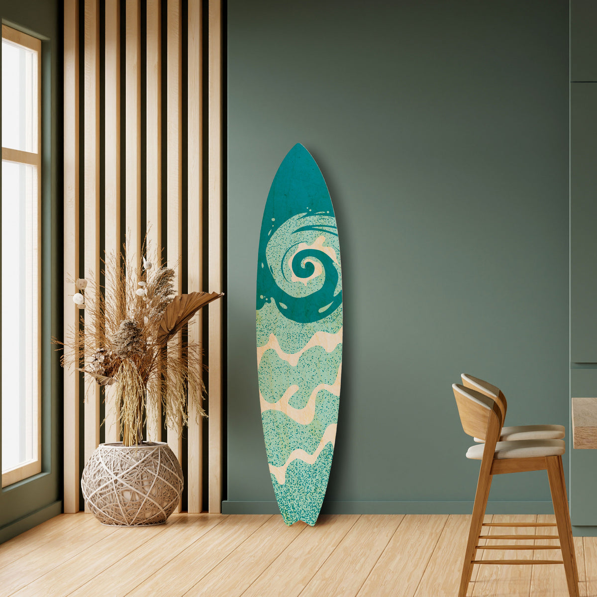 AQUA HELIX Surfboard Decorative Panel