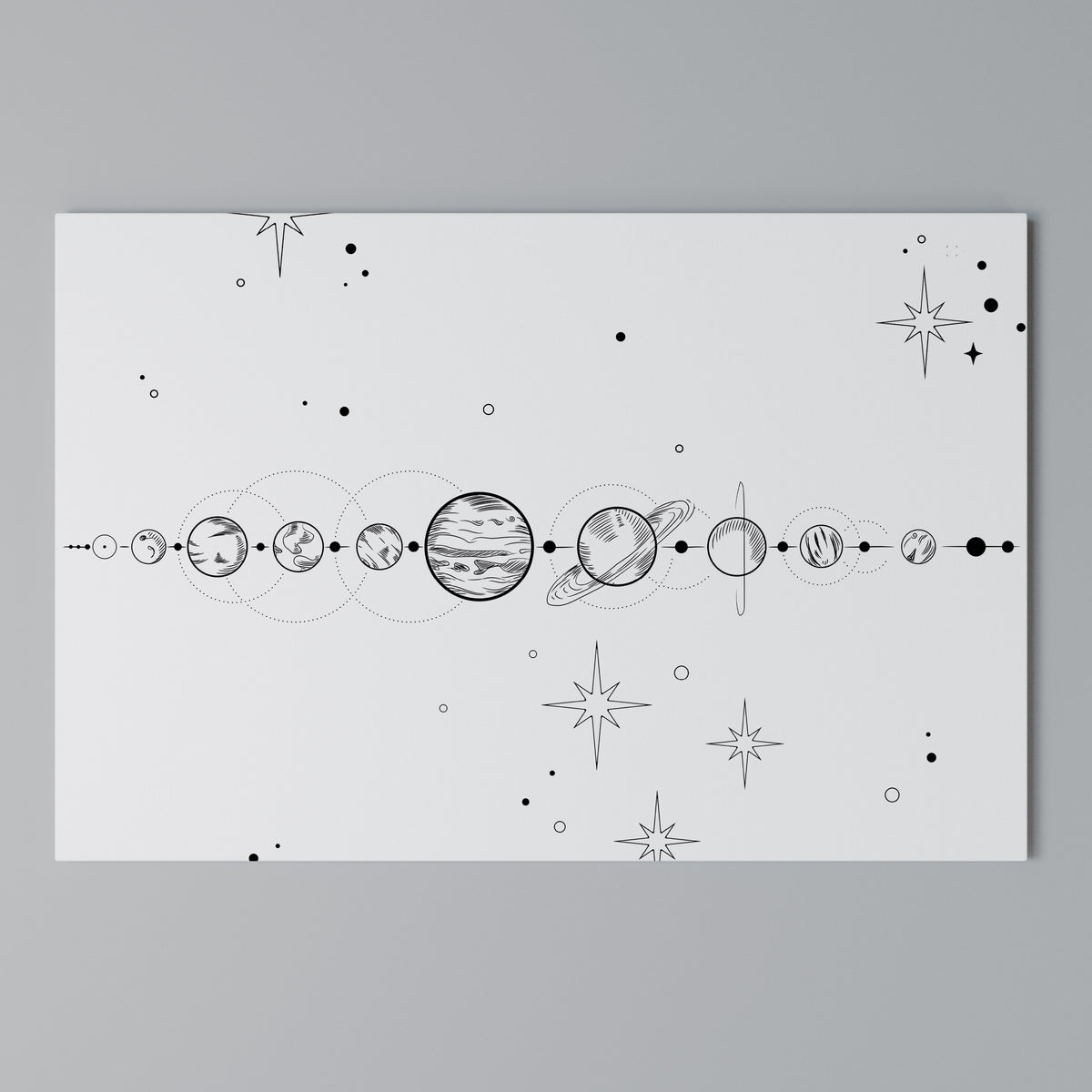 GALAXY OUTLINE Horizontal Canvas Print