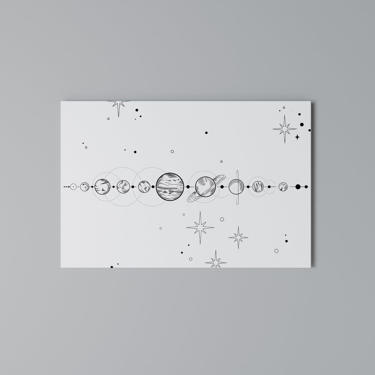 GALAXY OUTLINE Horizontal Canvas Print