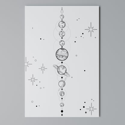 GALAXY OUTLINE Vertical Canvas Print