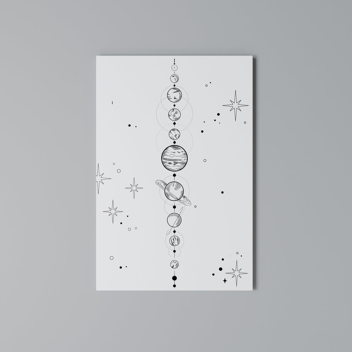 GALAXY OUTLINE Vertical Canvas Print
