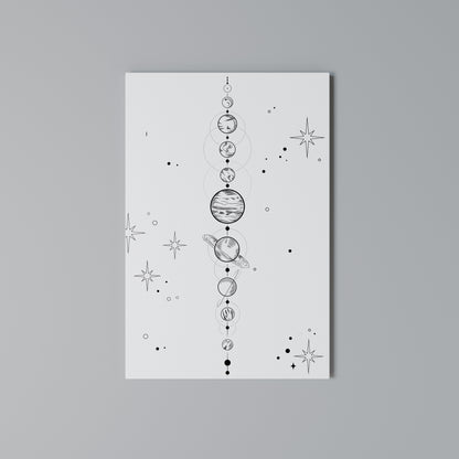 GALAXY OUTLINE Vertical Canvas Print