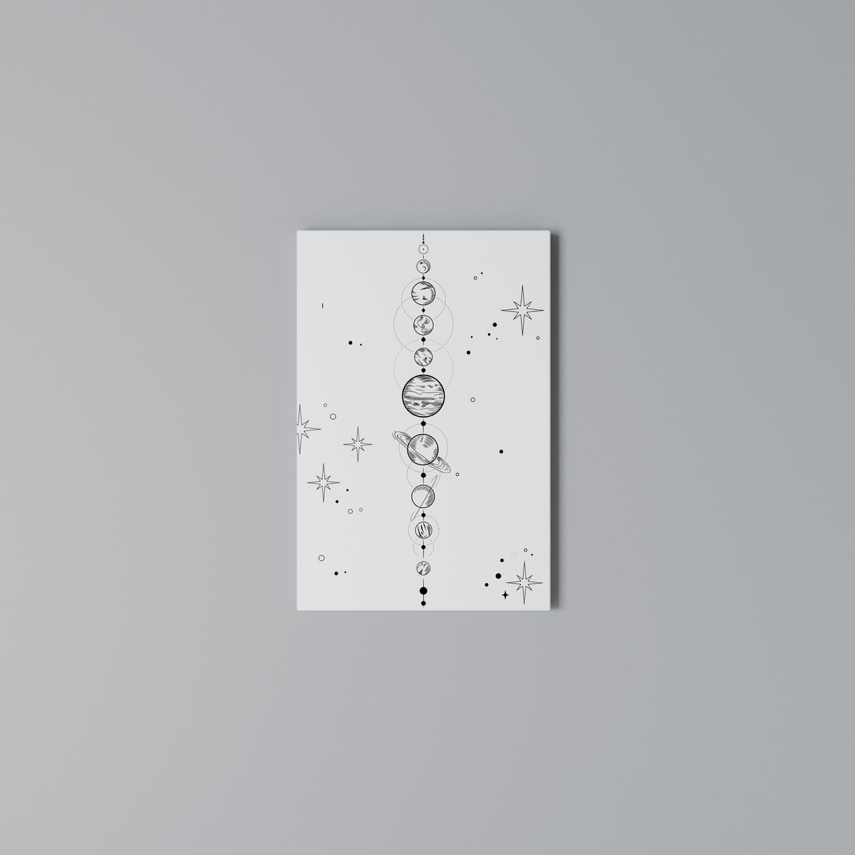 GALAXY OUTLINE Vertical Canvas Print