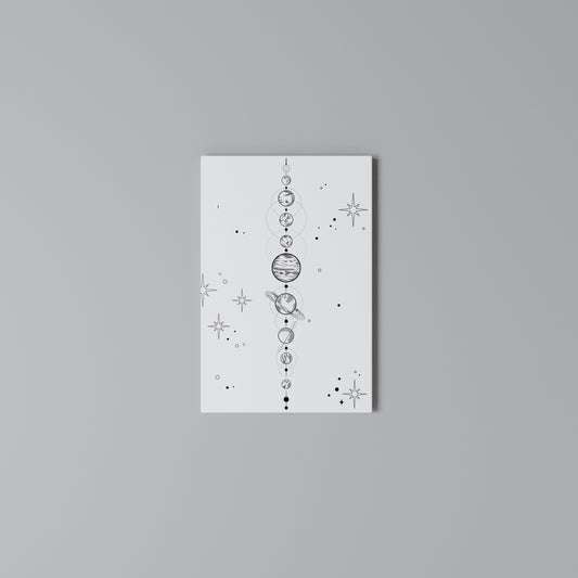 GALAXY OUTLINE Vertical Canvas Print