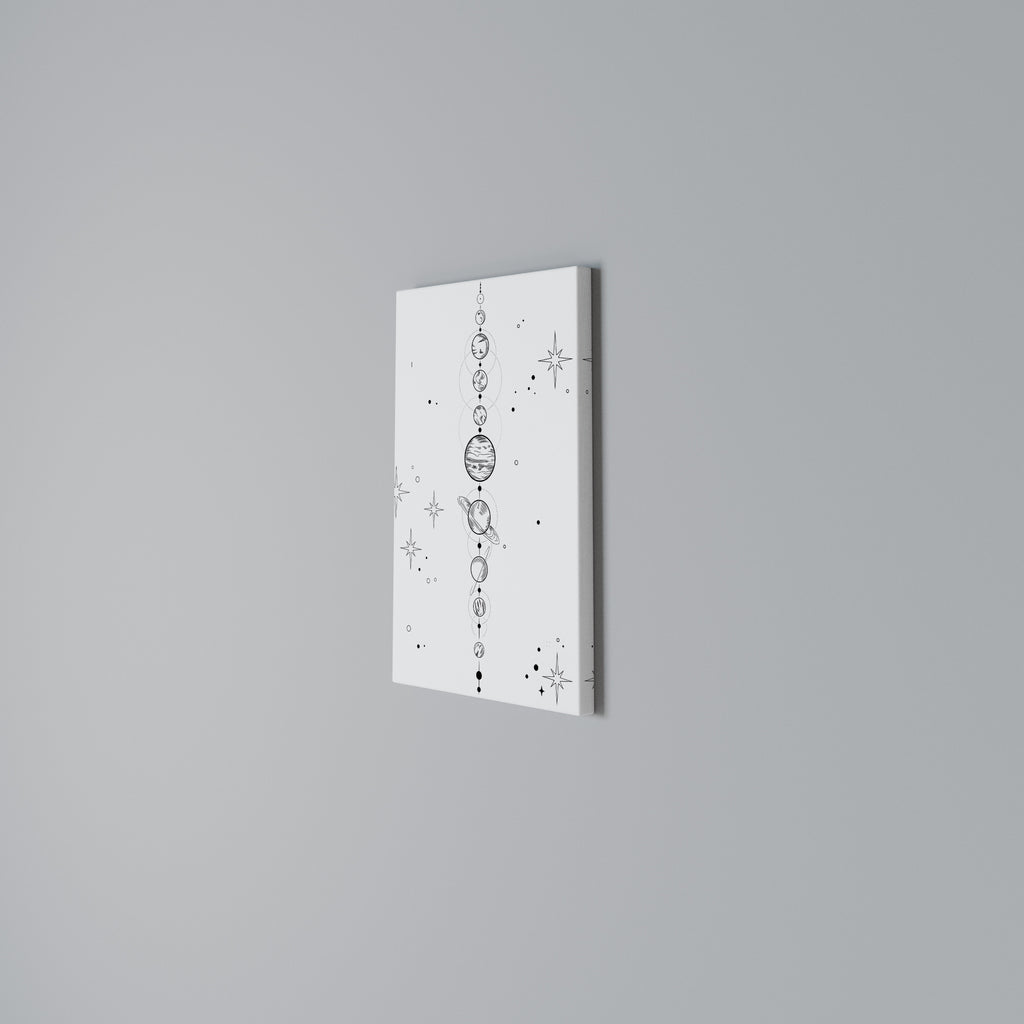 GALAXY OUTLINE Vertical Canvas Print