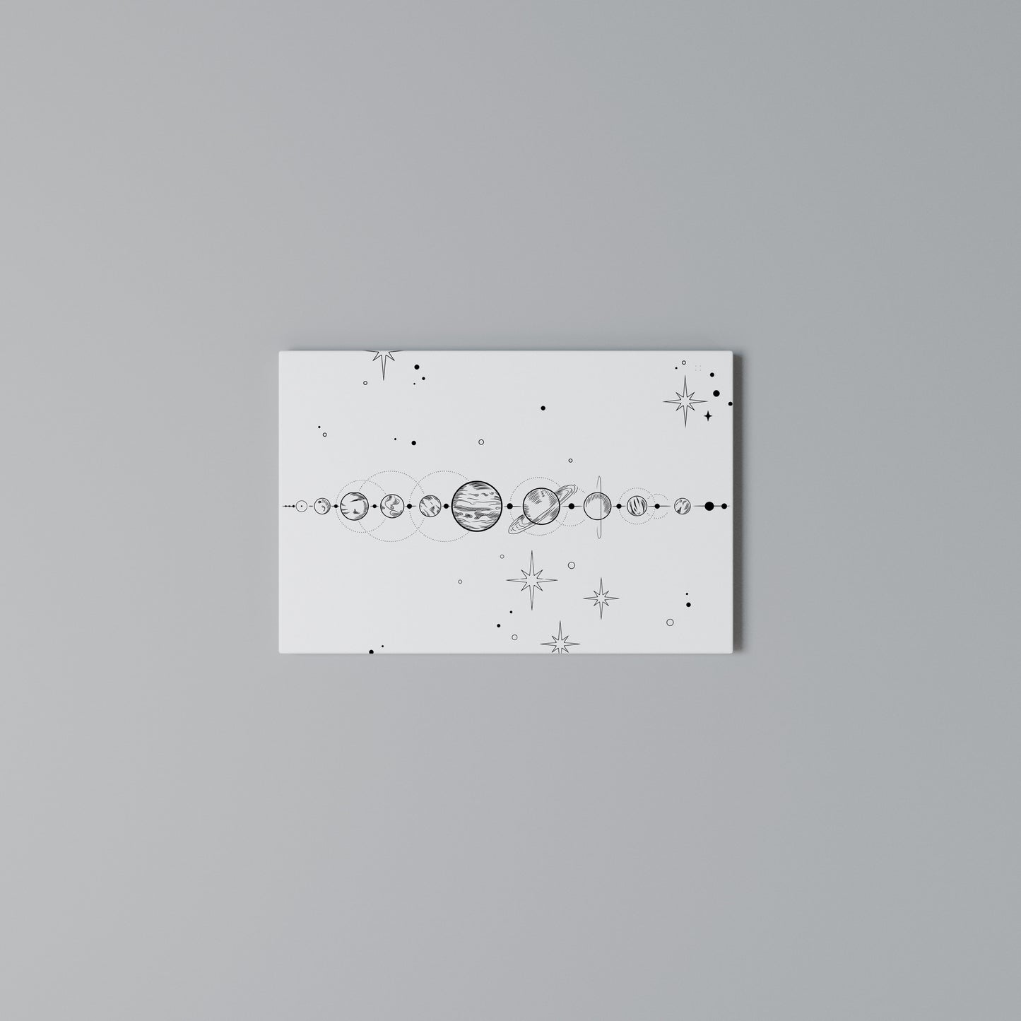 GALAXY OUTLINE Horizontal Canvas Print