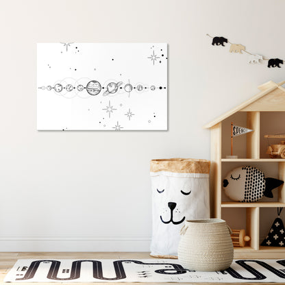 GALAXY OUTLINE Horizontal Canvas Print