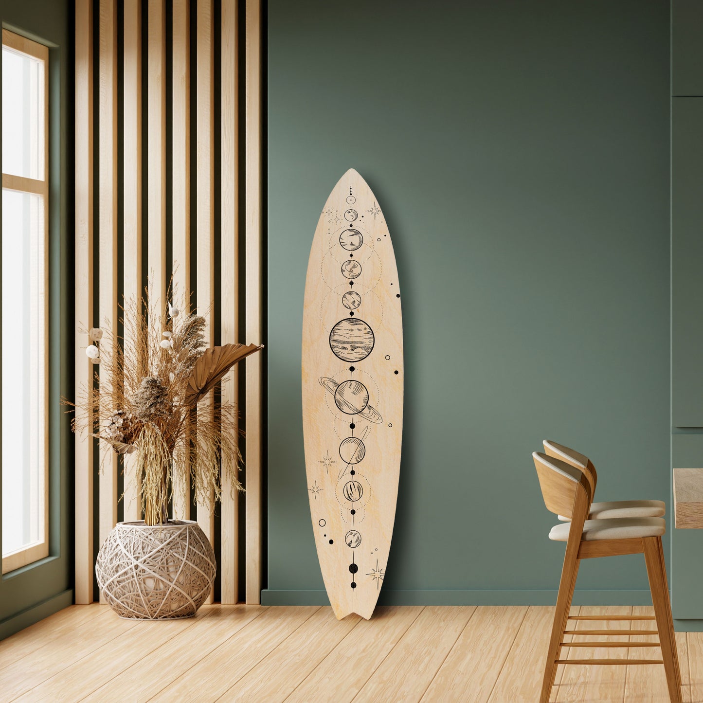 GALAXY OUTLINE Dekorativ Surfbräda