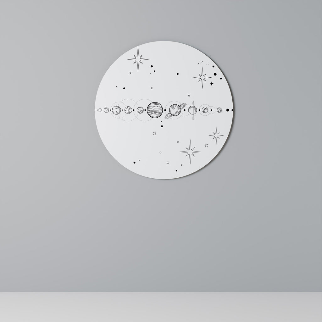 Rund väggdekoration med GALAXY OUTLINE