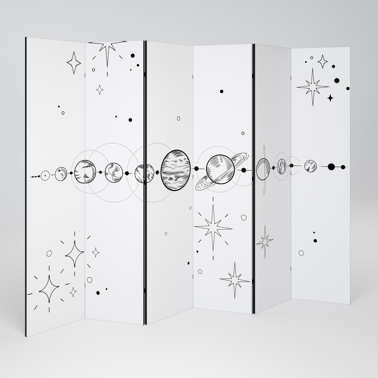GALAXY OUTLINE Decorative 6-Panel Room Divider