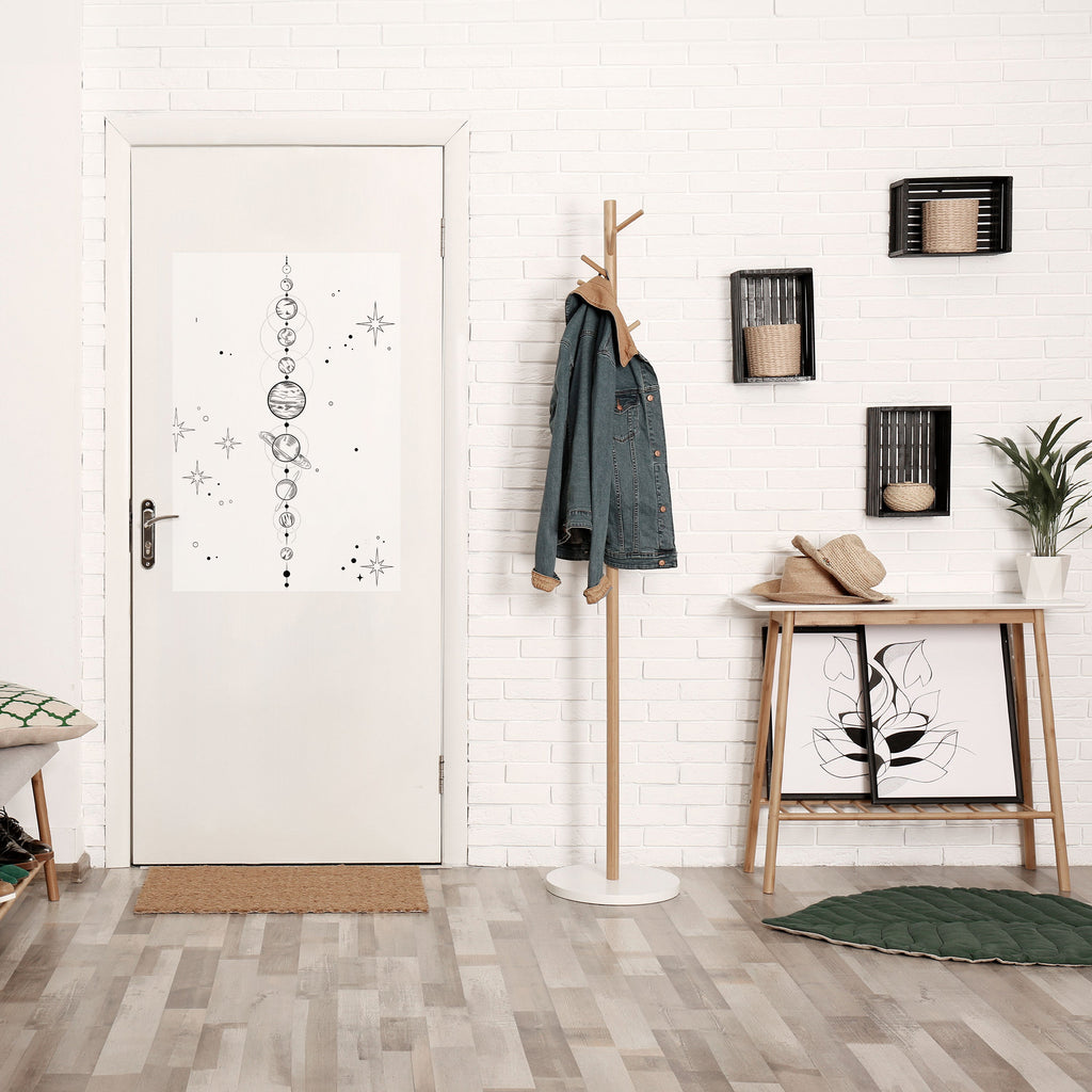 GALAXY OUTLINE vertikal poster med självhäftande text