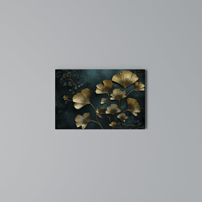 GOLDEN FLORA FANTASY Horizontal Canvas Print