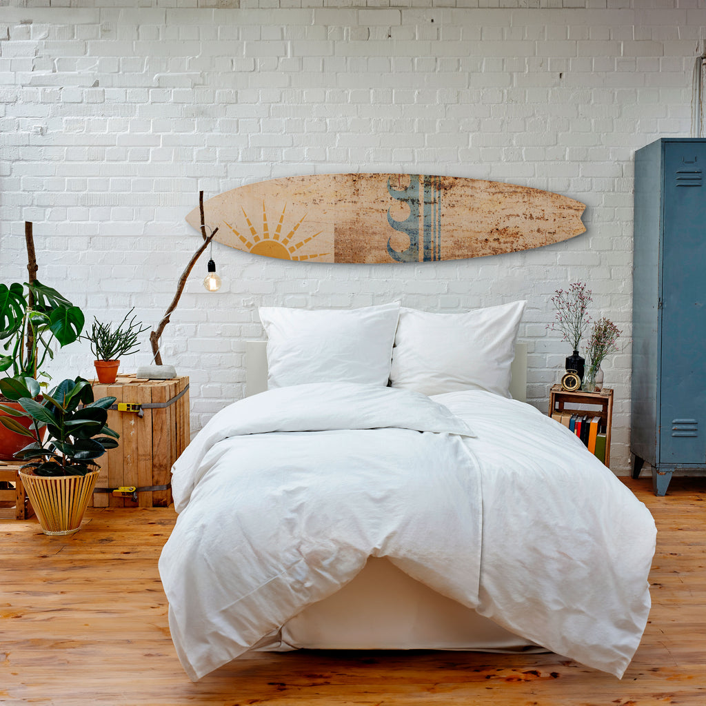 SUN-KISSED WAVES Dekorativ Surfbräda