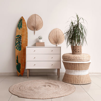PALM LEAF SURFBOARD Dekorativ Surfbräda