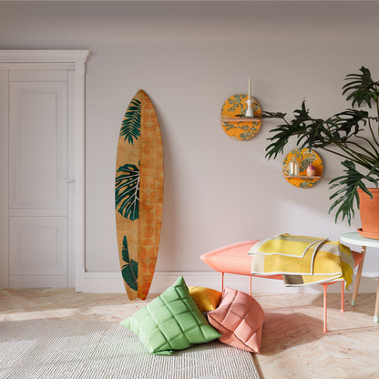 PALM LEAF SURFBOARD Dekorativ Surfbräda